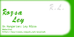 rozsa ley business card
