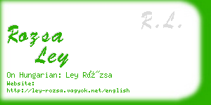 rozsa ley business card